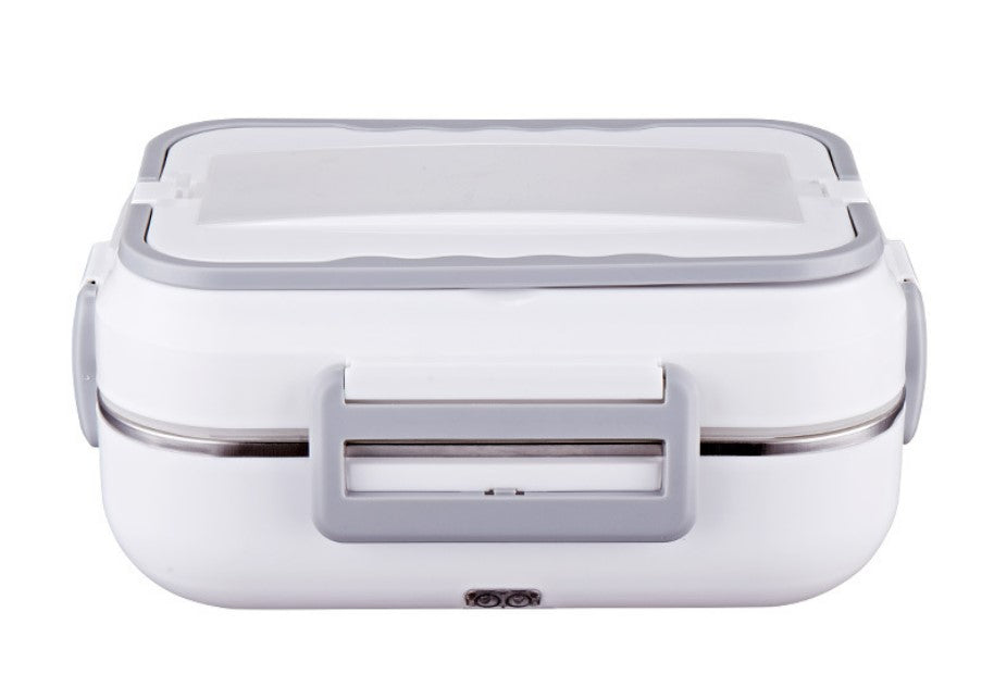 1.5L Portable Electric Lunch Boxes stainless steel Container with Insulation Bag - White/Gray_0