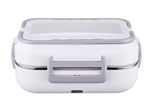 1.5L Portable Electric Lunch Boxes stainless steel Container with Insulation Bag - White/Gray_0